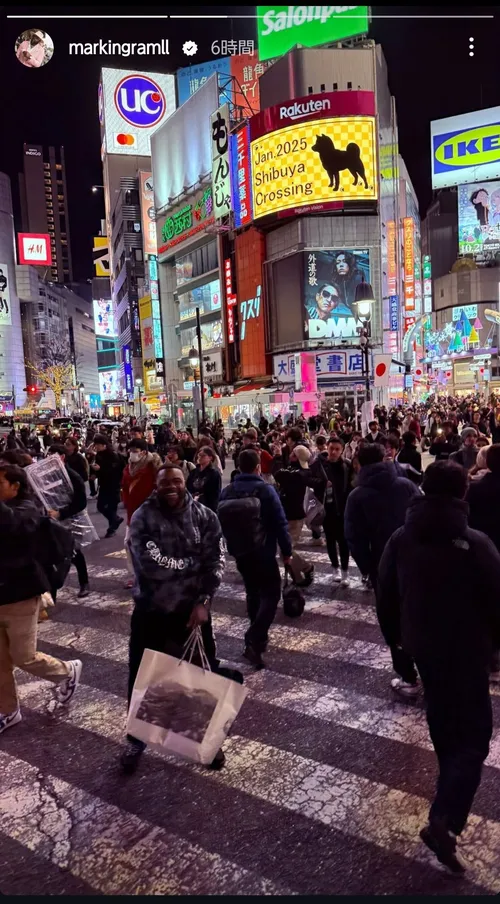 マーク・イングラム at 渋谷スクランブル交差点