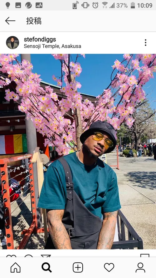 ステフォン・ディグス at 浅草寺 本堂
